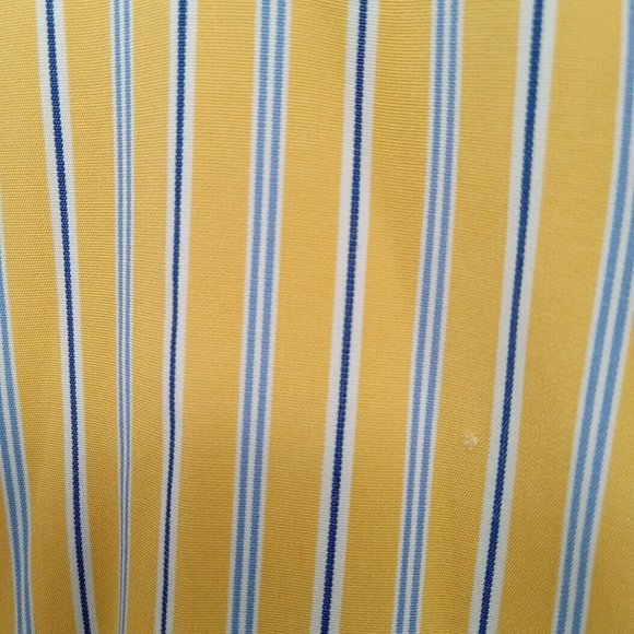 Polo Ralph Lauren‎ Shirt Mens Large Yellow Blue Multitrack Stripes Button Down - Picture 4 of 9